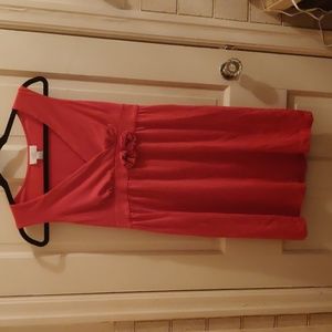 Loft Pink V Neck Sleeveless Dress Size XS